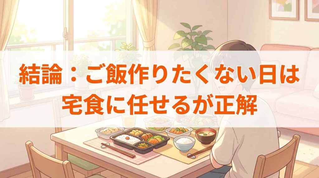 家族のためにご飯作りたくない日の解決策!宅食でストレスを手放そう