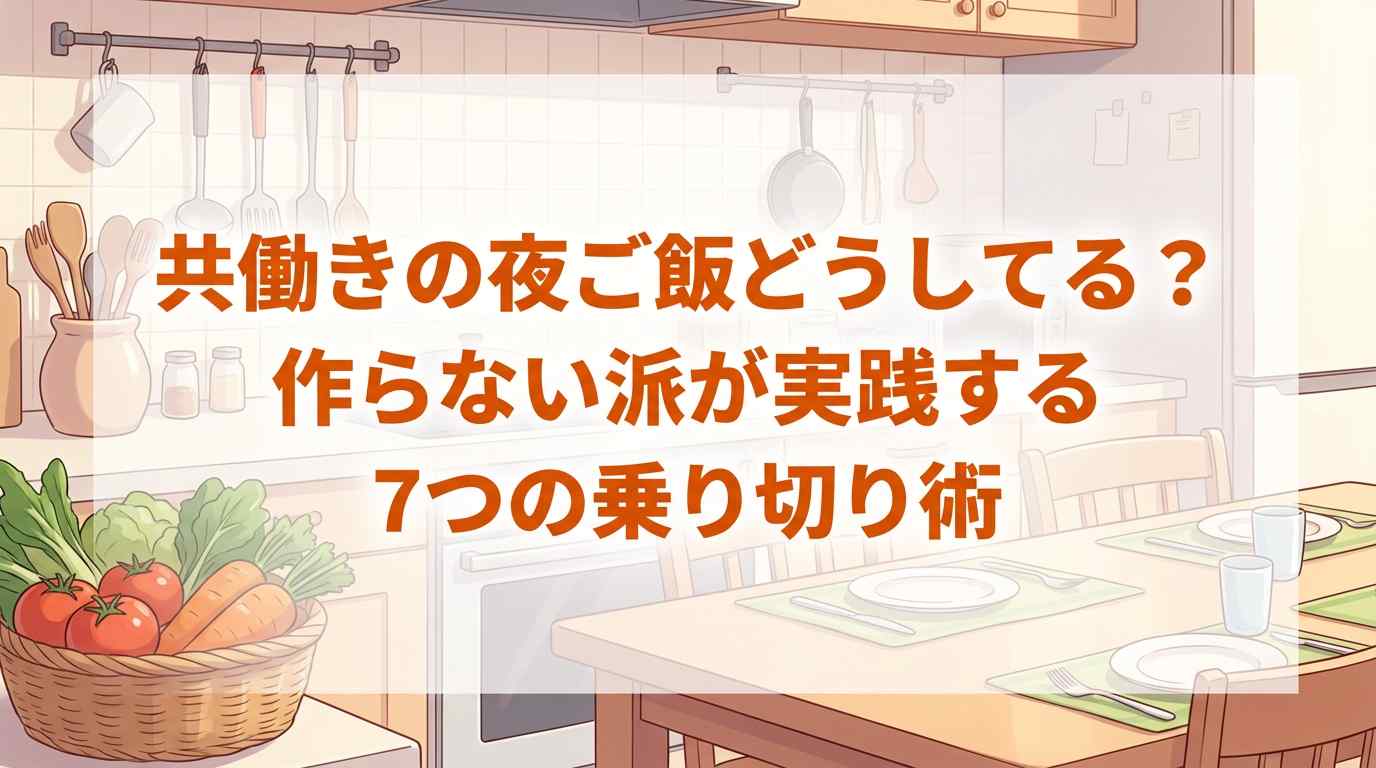 共働きの夜ご飯どうしてる?作らない派が実践する7つの乗り切り術【子供の食事は?】