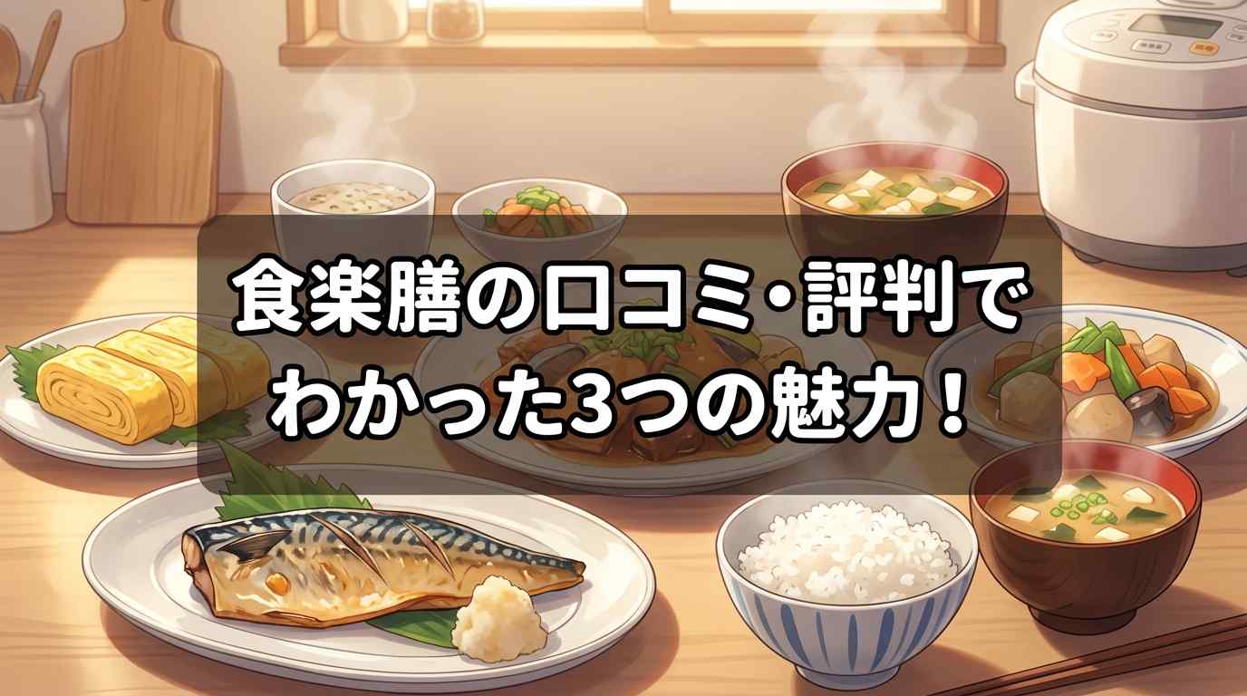 食楽膳の口コミ・評判でわかった3つの魅力!添加物・お試し・クーポン活用ガイド