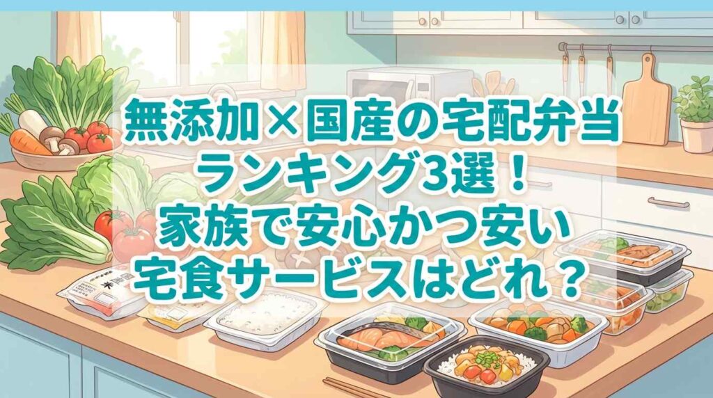 無添加×国産の宅配弁当ランキング3選！家族で安心かつ安い宅食サービスはどれ？