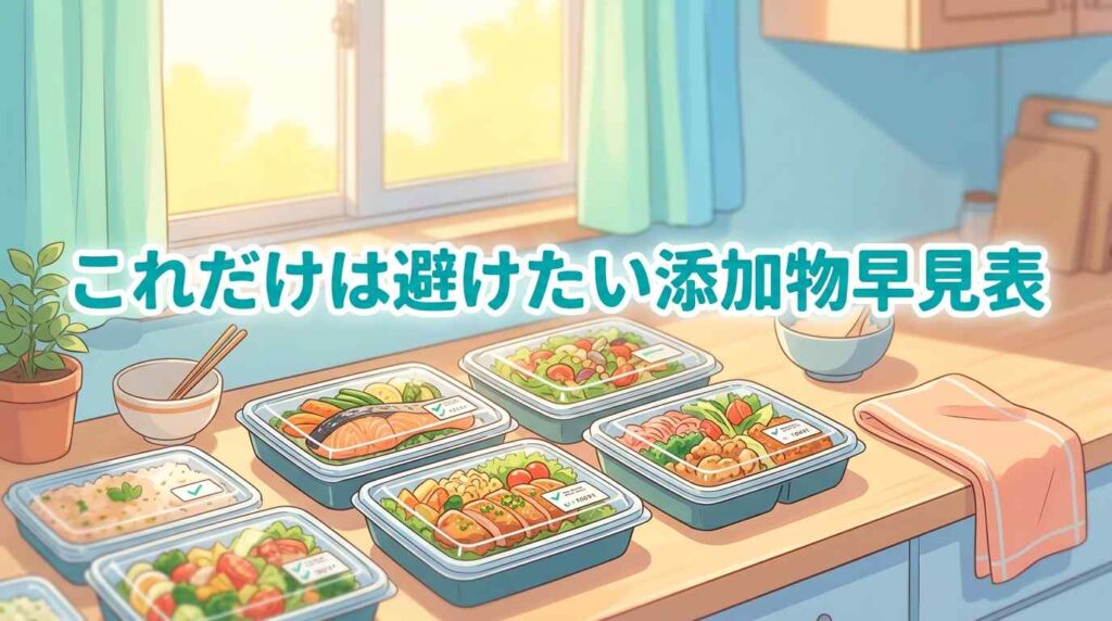 これだけは避けたい添加物早見表7選！無添加宅食でラクに減らす