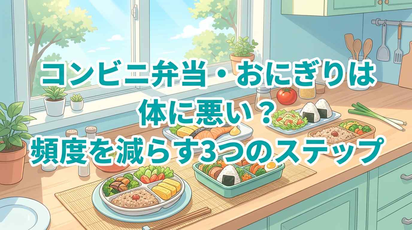 コンビニ弁当・おにぎりは体に悪い？頻度を減らす3つのステップ【弁当ばかり食べるとどうなる？】