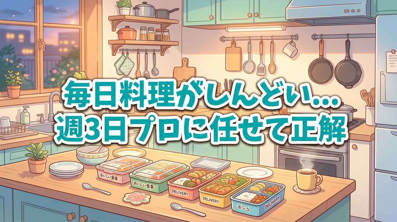 毎日料理がしんどいなら週3日プロに任せて正解！家族で囲める2つの仕組み