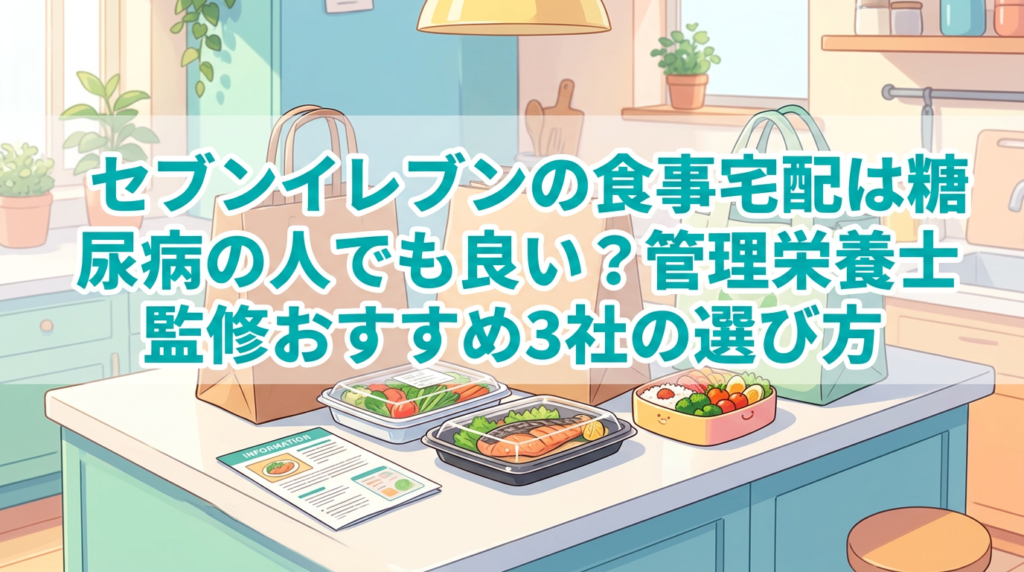 セブンイレブンの食事宅配は糖尿病の人でも良い？管理栄養士監修おすすめ3社の選び方