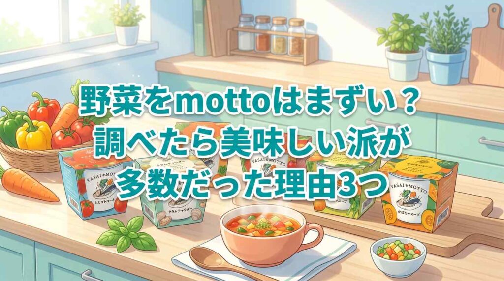 野菜をmottoはまずい？調べたら美味しい派が多数だった理由3つ